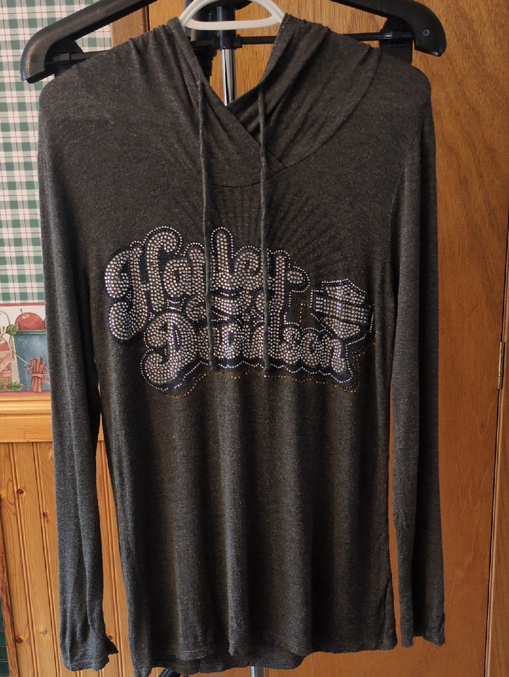 Harley-Davidson Black and Orange Shield Logo Light Sweater